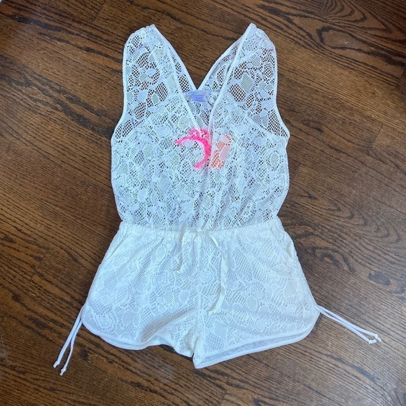 BNWT-Bop Basics White lace Jumper Shorts size xs - Picture 1 of 8